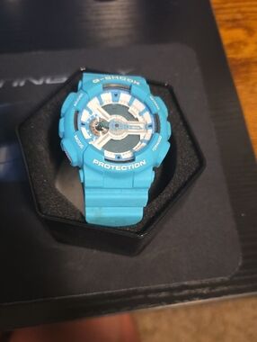 G-Shock Blue Resin Analog-Digital Sport Watch